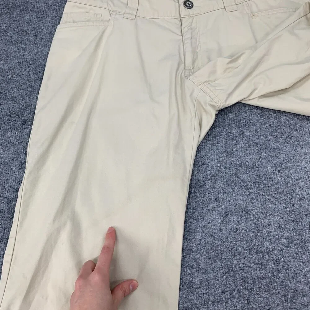 Patagonia Organic Cotton Capri Womens 8 Beige Pockets Outdoor Zip Fly Khakis